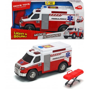 Машинка Dickie Toys Медицинская помощь с носилками, светом и звуком 30 см (3306007)