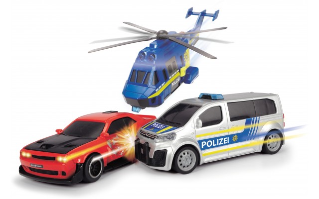 Игровой набор Dickie Toys Полицейская погоня со светом и звуком (3715011)