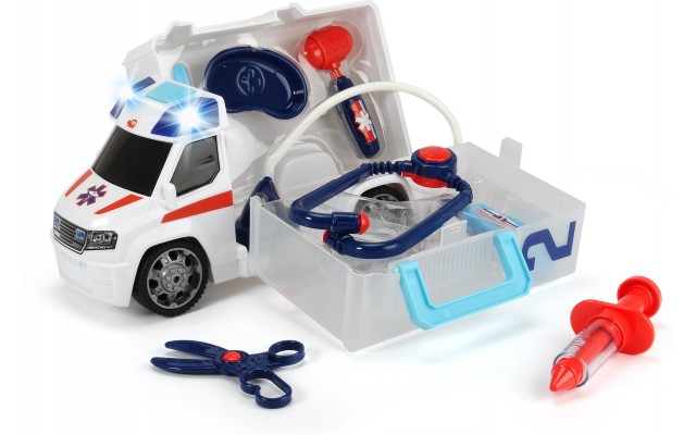 Дитяча швидка допомога Dickie Toys з набором лікаря зі світлом і звуком 33 см (3716000)