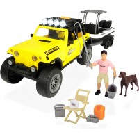 Игровой набор Dickie Playlife Джип с прицепом и лодкой, фигурками, светом и звуком (3838001)