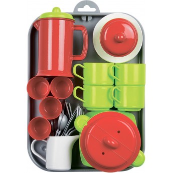 Игрушечная посуда Ecoiffier Chef-Cook с подносом, 32 аксессуары (000972)