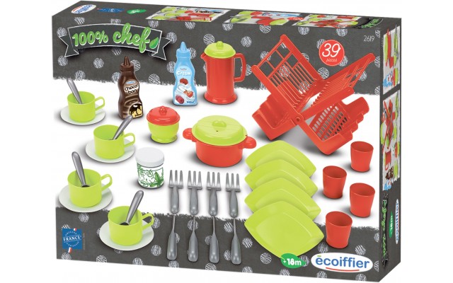 Игрушечная посудка Ecoiffier Chef-Cook 39 аксессуаров (002603)