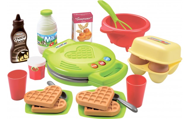 Игровой набор Ecoiffier Вафельница Chef с посудой и продуктами (002631)