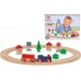 Игровой набор из дерева Eichhorn Железная дорога (100001260) title=