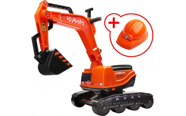 Детский экскаватор Falk 122 Kubota с каской