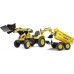 Дитячий трактор на педалях Falk 2086W Komatsu з причіпом, переднім і заднім ковшами title=