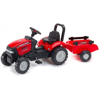 Трактор на педалях Falk 961B Case Maxxum 130 CVX з причіпом