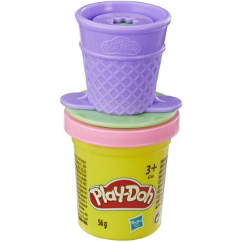 Баночка пластиліну Play-Doh з фігуркою-помпою морозива на кришці (E3365/E3410)