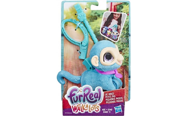 Игрушка Hasbro Furreal Friends Голубая Озорная обезьянка на поводке (E3503/E4777)