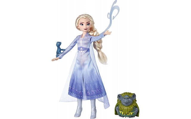 Кукла Hasbro Disney Frozen 2 Эльза, тролль и саламандра (E5496/E6660)