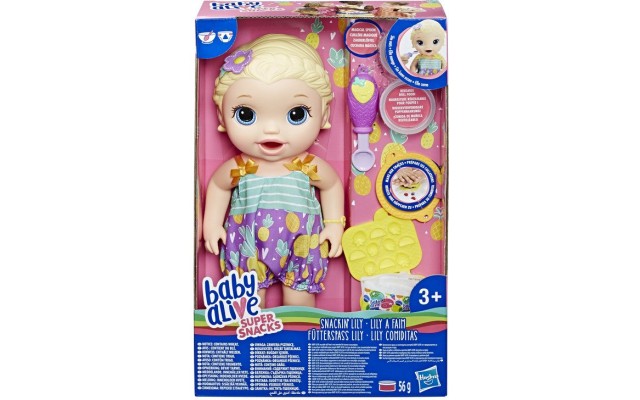 Кукла Hasbro Baby Alive Малышка Лили со снеками, 30 см (E5841)