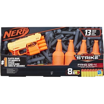 Набір для стрільби по мішенях з бластером Nerf Alpha Strike FANG QS-4, 8 (E8308)