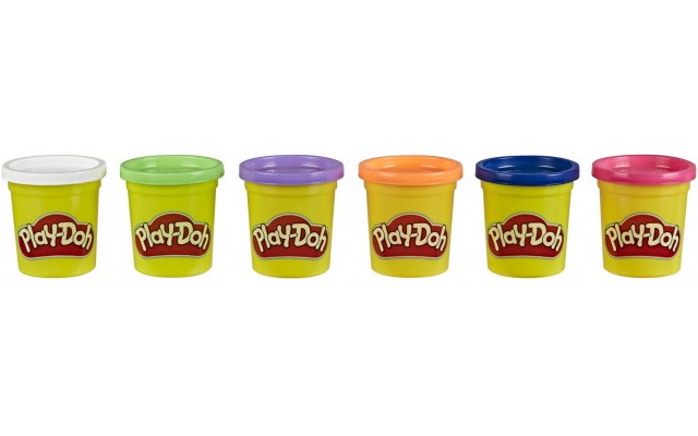 Набір для ліплення Hasbro Play-Doh Rainbow Split and Share Pack, 6 баночок (F0605/F0628)