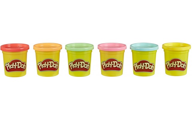 Набор для лепки Hasbro Play-Doh Rainbow Split and Share Pack, 6 баночек (F0605/F0629)
