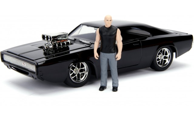 Машинка металлическая Jada Dodge Charger Стрит с фигуркой Доменика Торетто из к/ф "Форсаж" (253205000)