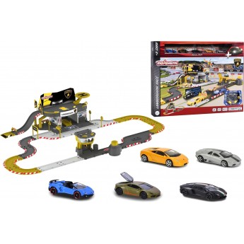 Игровой набор Majorette Траса Lamborghini с 5 машинками (2050025)