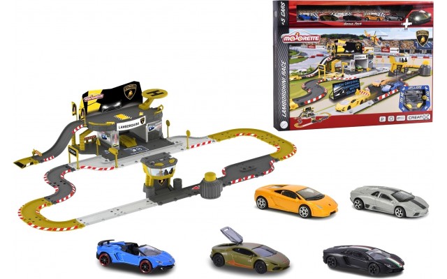 Ігровий набір Majorette Траса Lamborghini з 5 машинками (2050025)