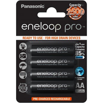 Аккумуляторы Panasonic Eneloop Pro АА 2500 мАч 4 шт. (BK-3HCDE/4BE)
