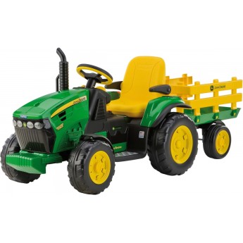 Электромобиль трактор John Deere Ground Force с прицепом Peg-Perego (OR 0047)