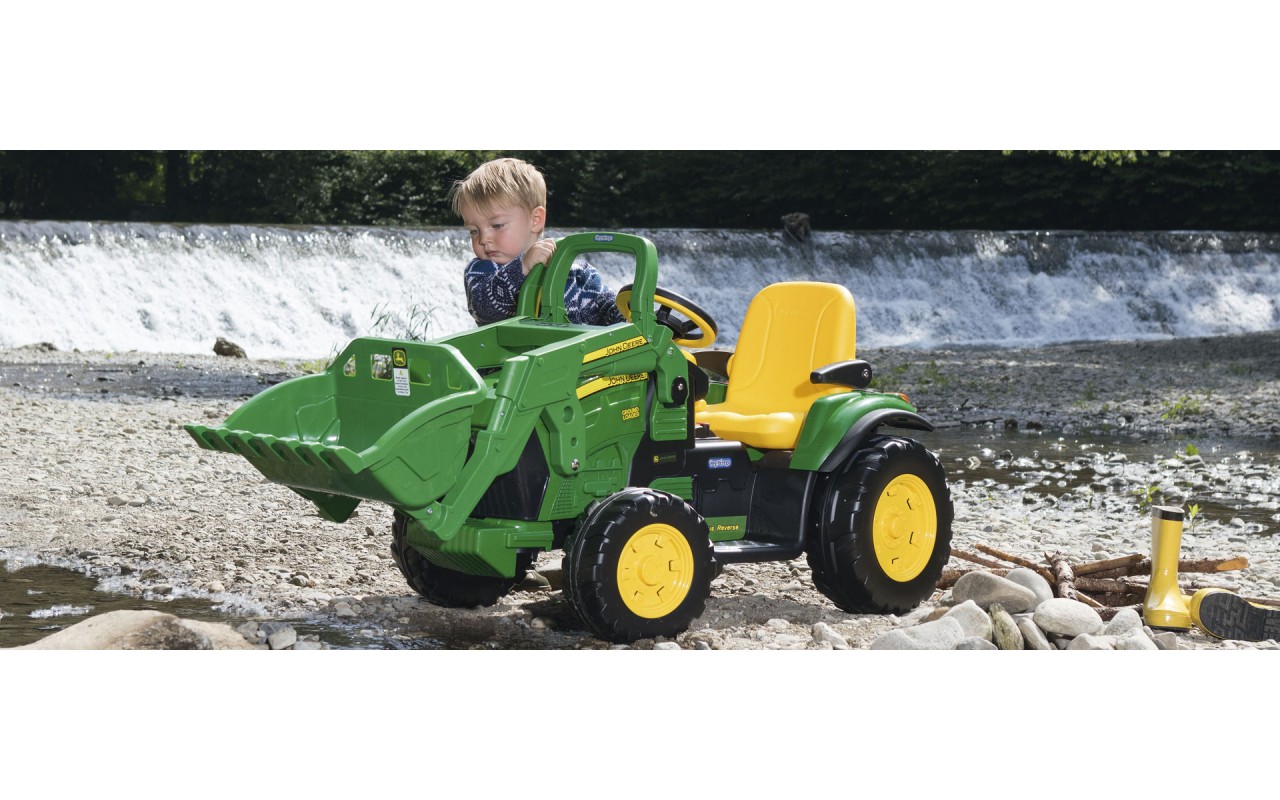 Електромобіль трактор John Deere Ground Loader з навантажувачем Peg-Perego (OR 0068)
