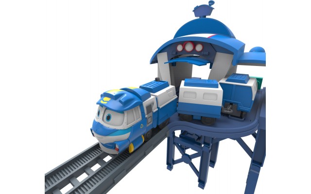 Игровой набор Silverlit Robot Trains Станция Кея с поездом и 2 съемными вагонами (80170)