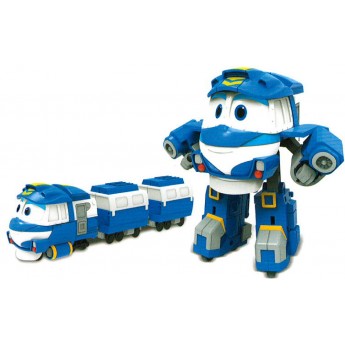 Игрушка Silverlit Robot Trains паровоз трансформер Кей с двумя вагонами (80177)