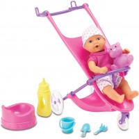 Кукольный набор New Born Baby Пупс Мини, с коляской и аксессуарами (5030928)