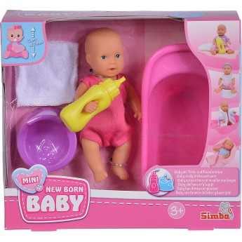 Міні пупс New Born Baby, з ванночкою (5033218)