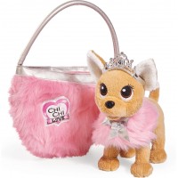 Игрушка собачка Chi Chi Love Чихуахуа Фэшн Принцесса красоты в меховом манто с тиарой и сумочкой 20 см Simba (5893126)