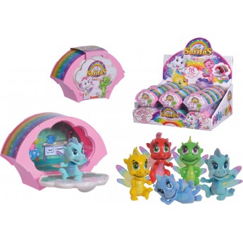 Игровой набор Simba Sapphiras Rainbow Friends, с дракончиком и домом-радугой (5951021)