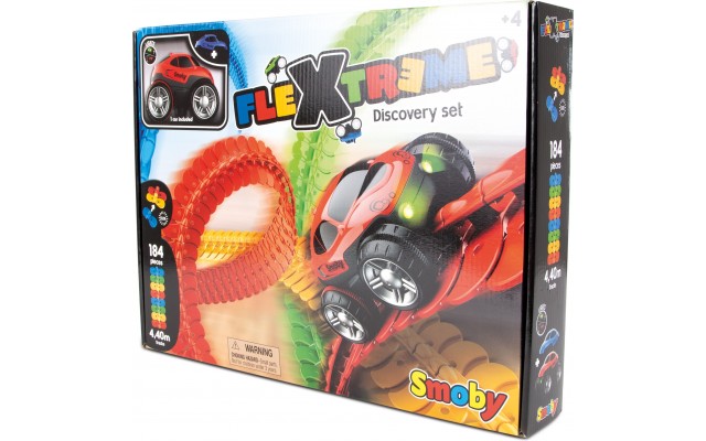 Игровой набор Smoby Гибкий трек Флекстрим 440 см с машинкой и световыми эффектами (180902)