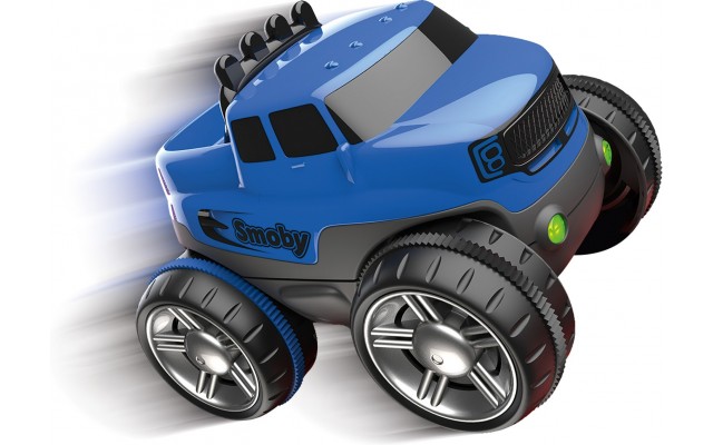 Машинка к треку Smoby Флекстрим со съемным корпусом, светом и звуком, синяя (180906WEB)