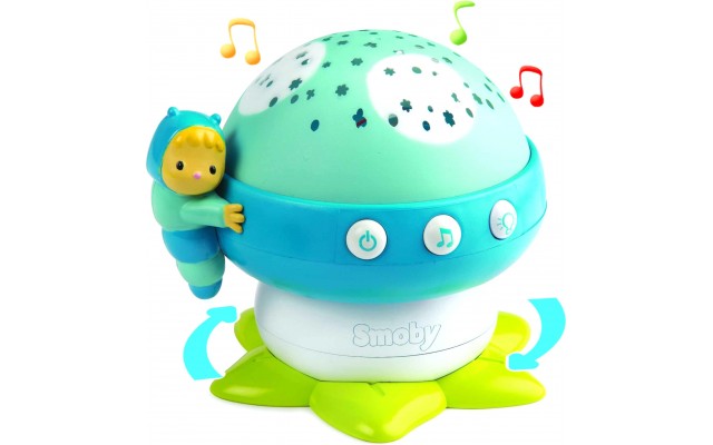 Музичний проектор Smoby Toys Cotoons Грибочок блакитний (110109)