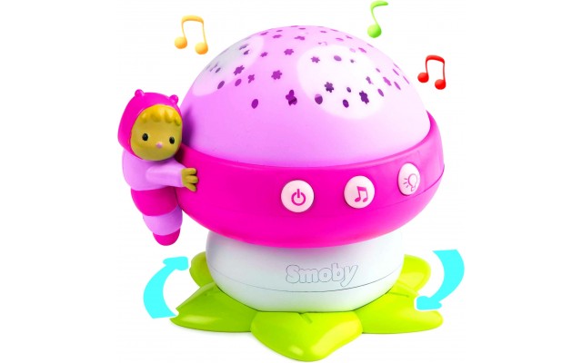 Музичний проектор Smoby Cotoons Грибочок рожевий (110109)