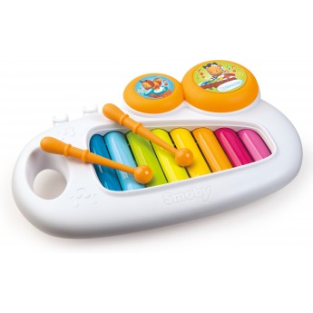 Детский музыкальный ксилофон Smoby Toys Cotoons с ручкой (110500)