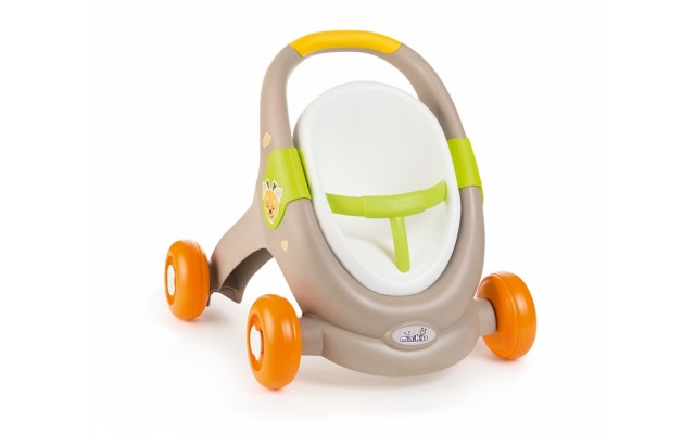 Коляска для ляльки Smoby Toys Minikis 3 в 1 Веселі тваринки (210206)