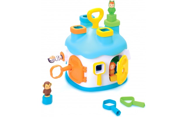 Іграшка-сортер Smoby Toys Cotoons Будинок з формами Синя (211404_b)