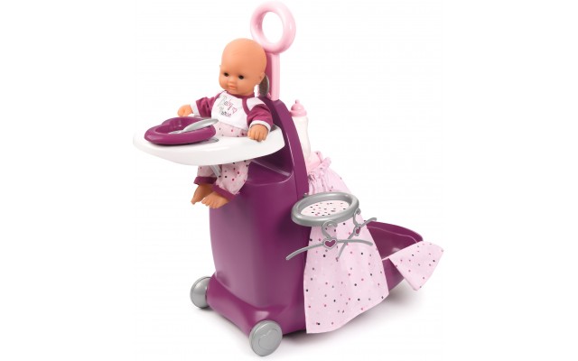 Игровой набор Smoby Baby Nurse Прованс раскладной чемодан 3 в 1 с аксессуарами (220346)