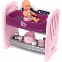 Кровать для куклы Smoby Baby Nurse Прованс с пупсом и аксессуарами (220353)