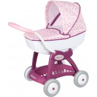 Игрушечная коляска Smoby Baby Nurse Прованс Классик для куклы с люлькой и корзиной (251103)