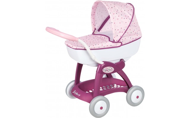 Игрушечная коляска Smoby Baby Nurse Прованс Классик для куклы с люлькой и корзиной (251103)