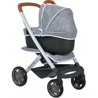 Коляска для куклы Smoby Maxi-Cosi & Quinny 3 в 1 со съемной люлькой серая (253104)