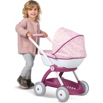 Коляска для кукол Smoby Baby Nurse Прованс Модерн люлька с корзиной (254103)