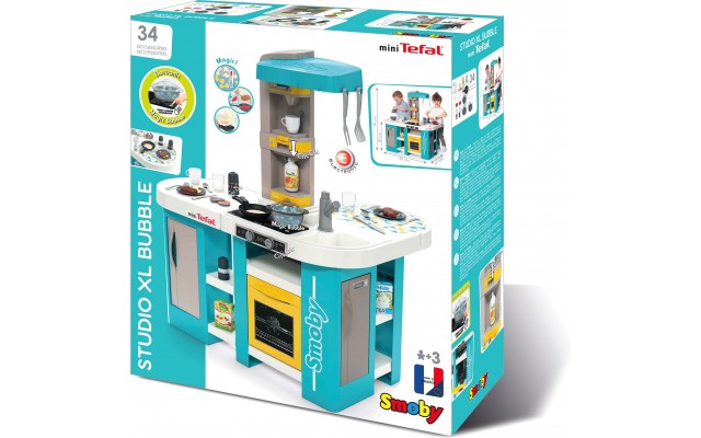 Детская интерактивная кухня Smoby Tefal Studio Френч с аксессуарами и эффектом кипения синяя (311045)