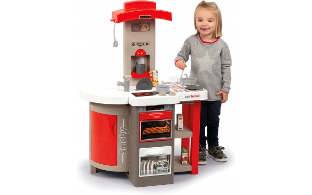 Игровая детская кухня Smoby Тефаль Повар с аксессуарами красная (312200)