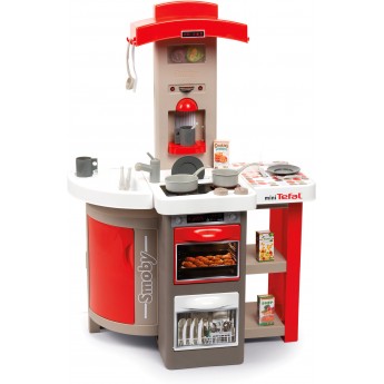 Интерактивная детская кухня Smoby Tefal Повар с эффектом кипения и аксессуарами красная (312202)