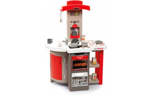 Интерактивная детская кухня Smoby Tefal Повар с эффектом кипения и аксессуарами красная (312202)