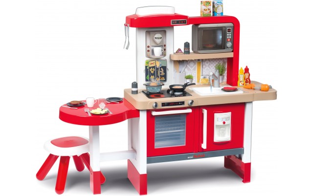 Интерактивная кухня Smoby Toys Тефаль Эволюшен Гурмэ с аксессуарами эффектом кипения и звуками красная (312302)