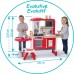 Интерактивная кухня Smoby Toys Тефаль Эволюшен Гурмэ с аксессуарами эффектом кипения и звуками красная (312302) title=
