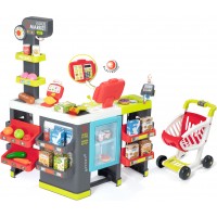 Игровой набор Smoby Интерактивный супермаркет Maxi Market со звуковыми эффектами, тележкой и аксессуарами (350215)